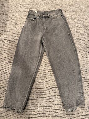H&M Men's Washed Black Relaxed Jeans
